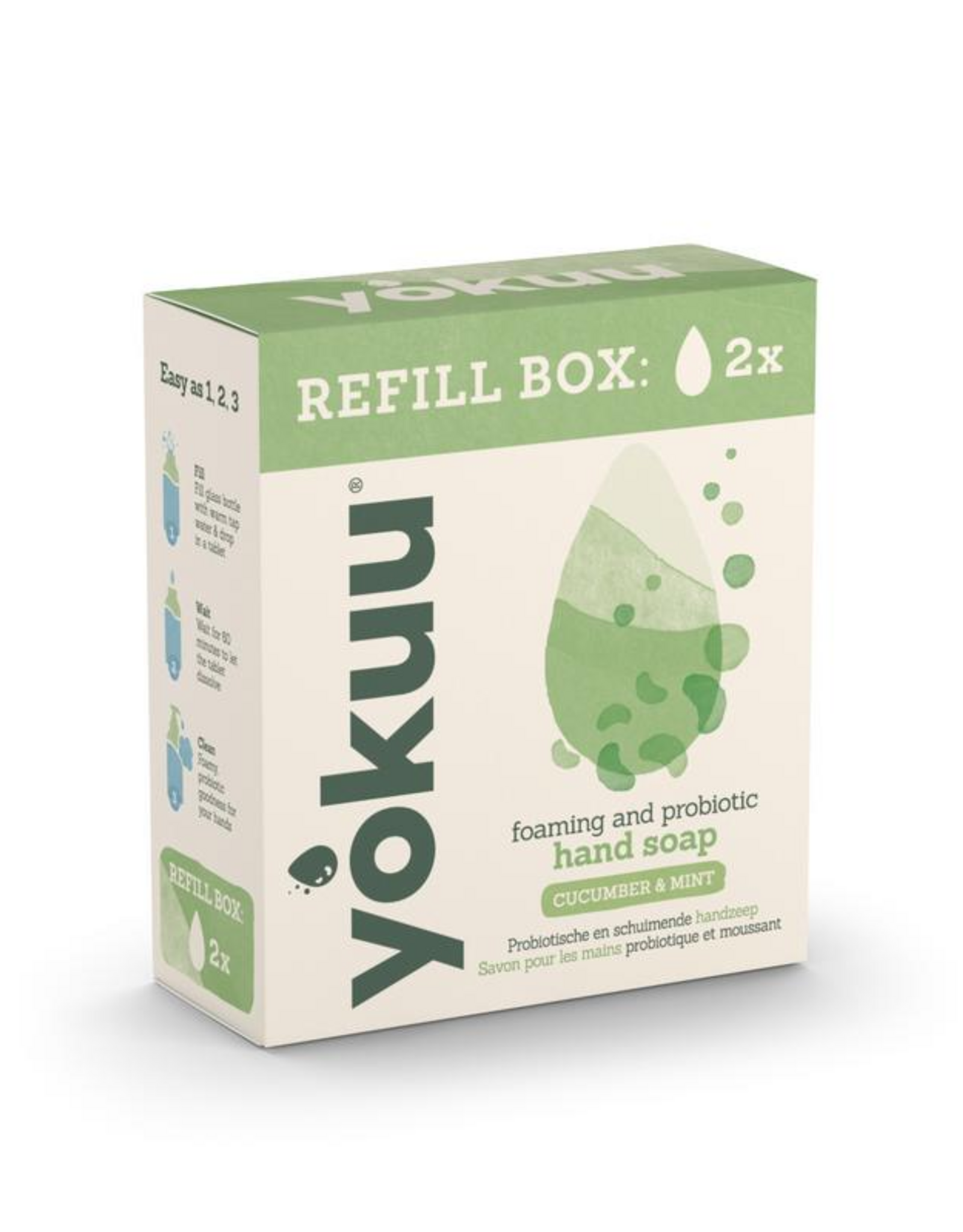 Yokuu Yokuu - Handzeep cucumber + mint refill - 2 Stuks