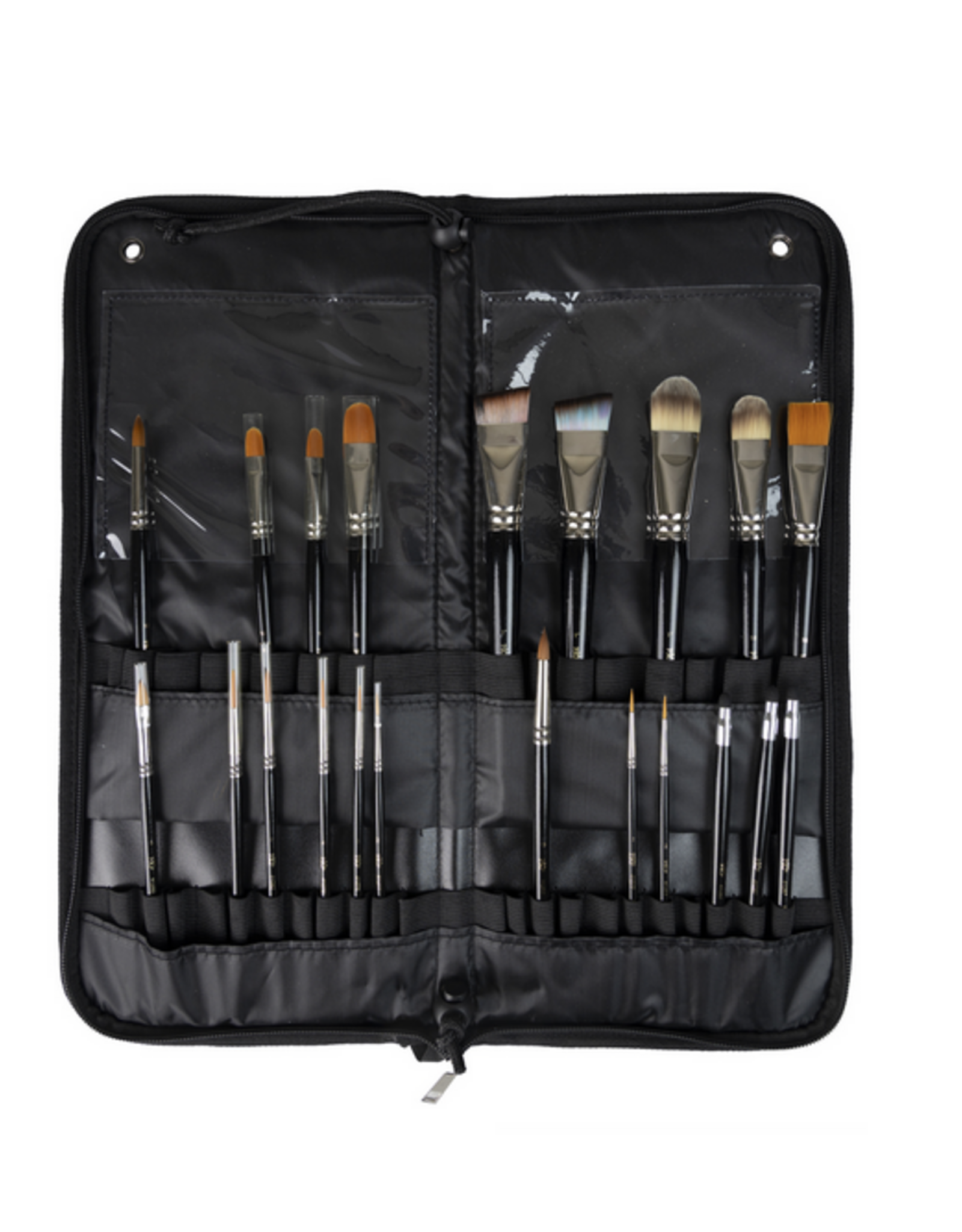 PartyXplosion PXP Dubbele Penselen Etui zwart