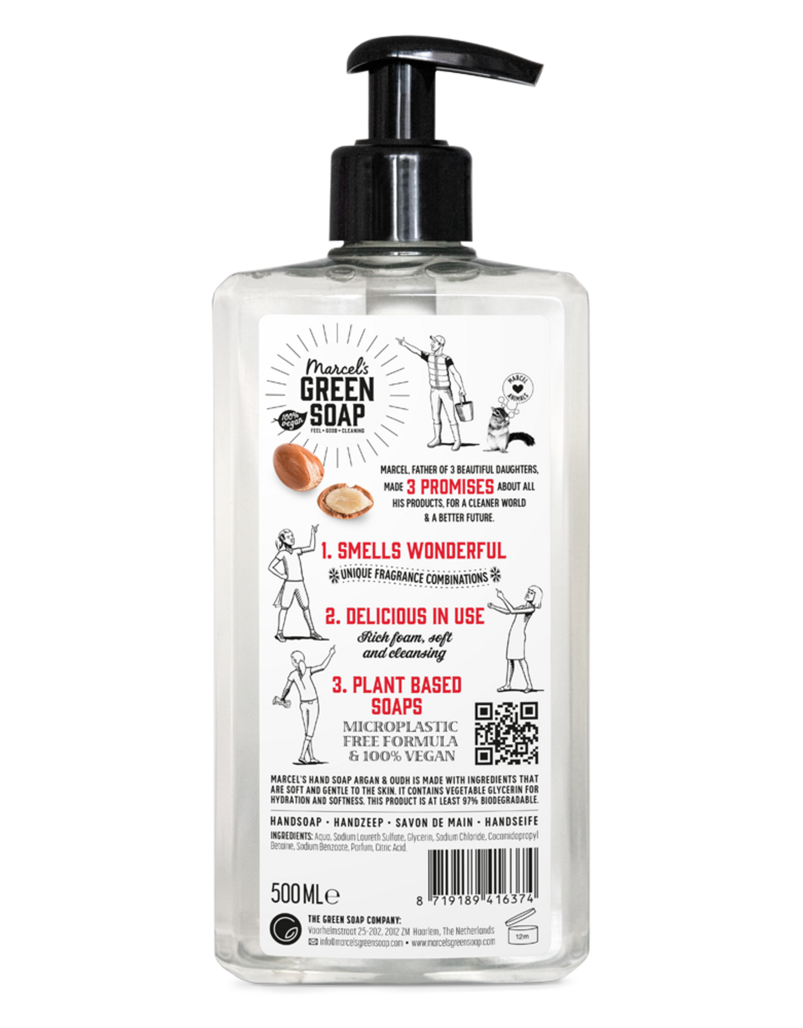 Marcel's Green Soap Handzeep Argan & Oudh 500 ml