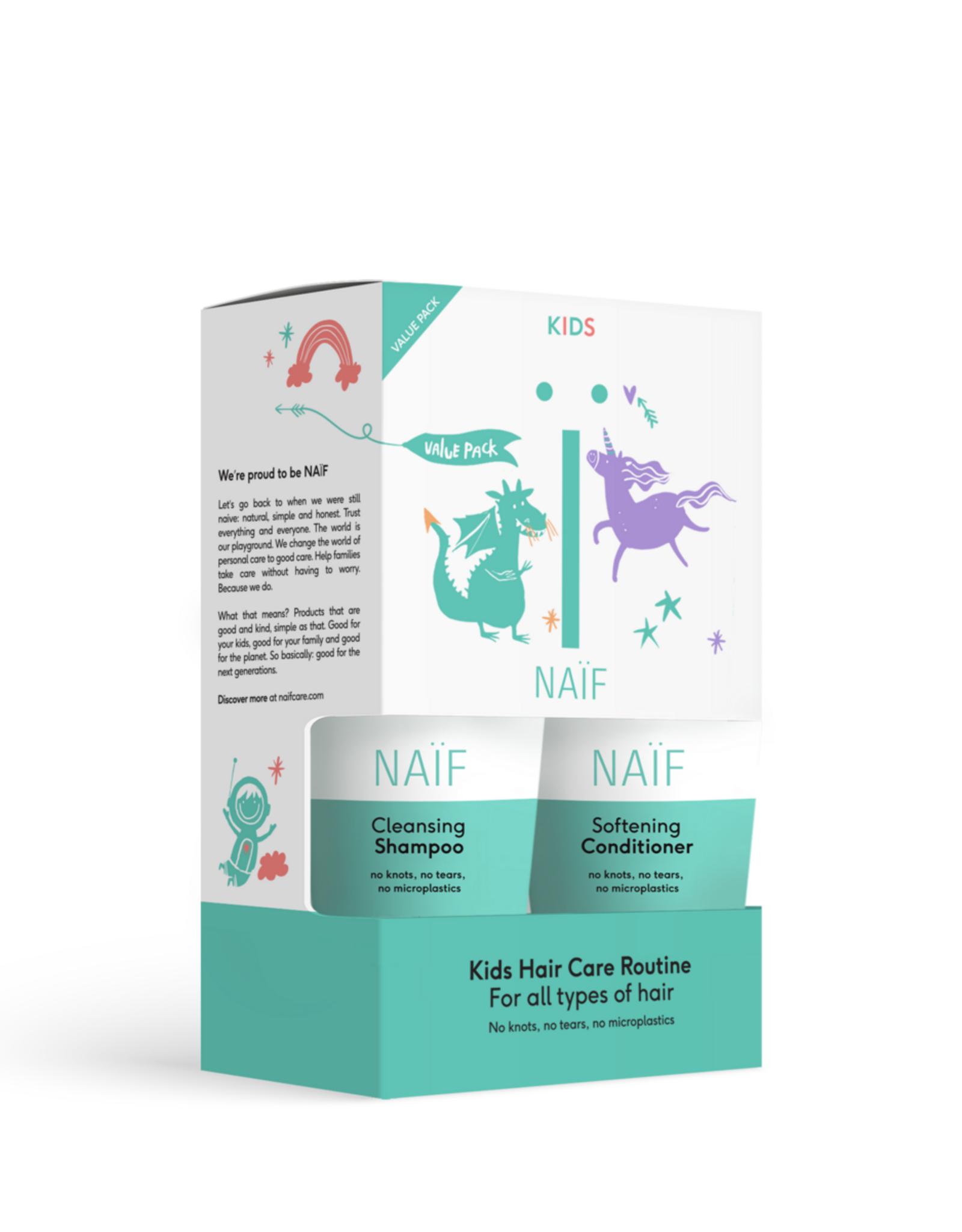 Naïf Kid Hair Care Routine - Shampoo/Conditioner kids 100ml