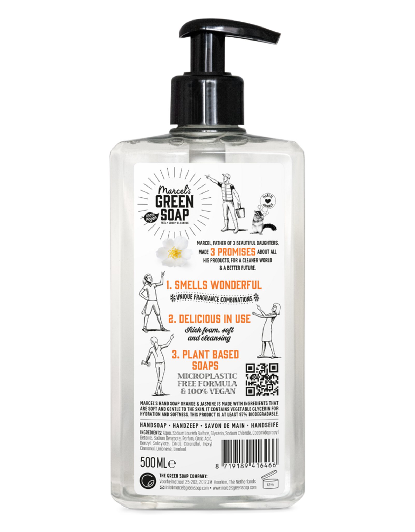 Marcel's Green Soap Handzeep Orange & Jasmin  500 ml