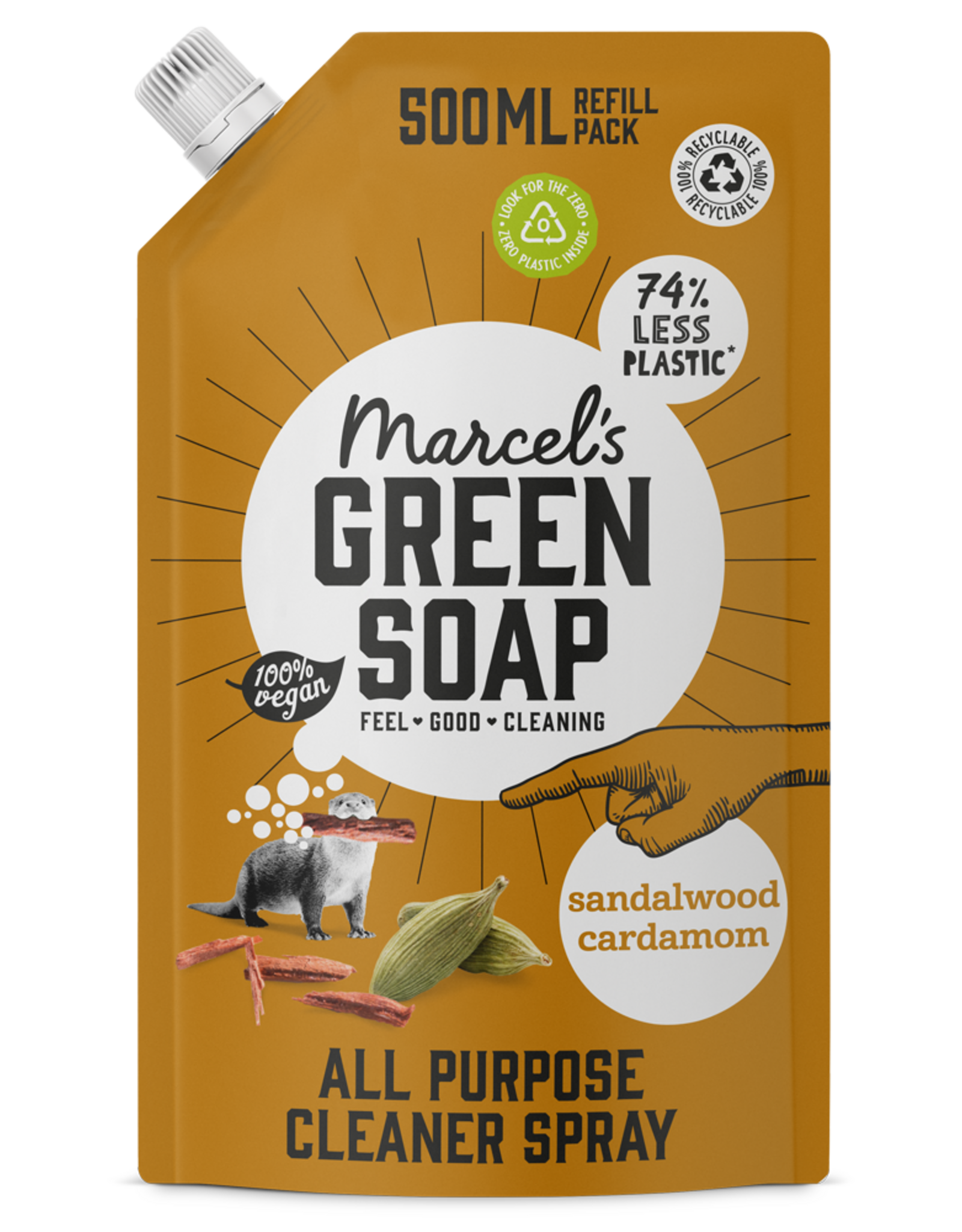 Marcel's Green Soap Allesreiniger Spray Navulling Sandelhout & Kardemom