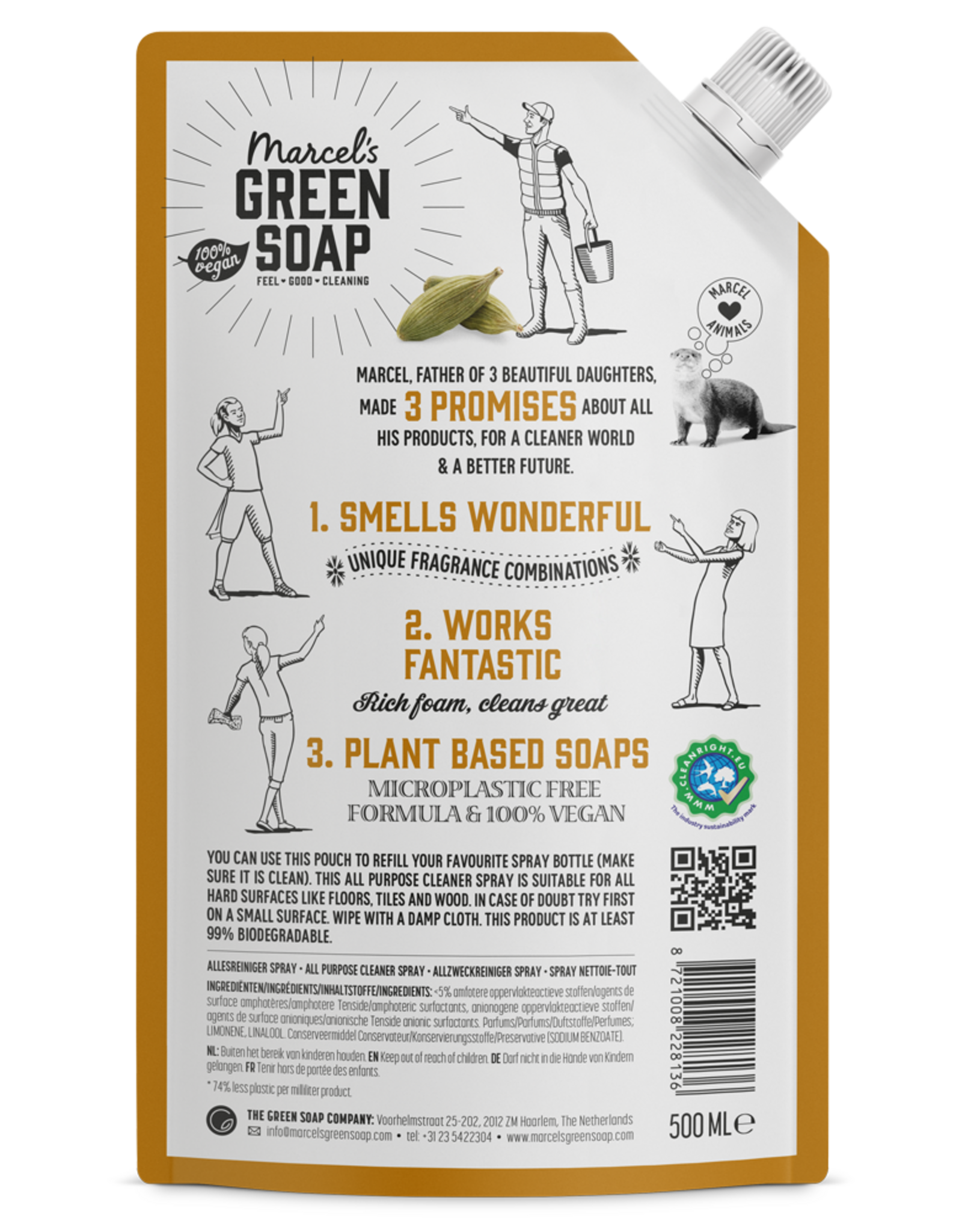 Marcel's Green Soap Allesreiniger Spray Navulling Sandelhout & Kardemom