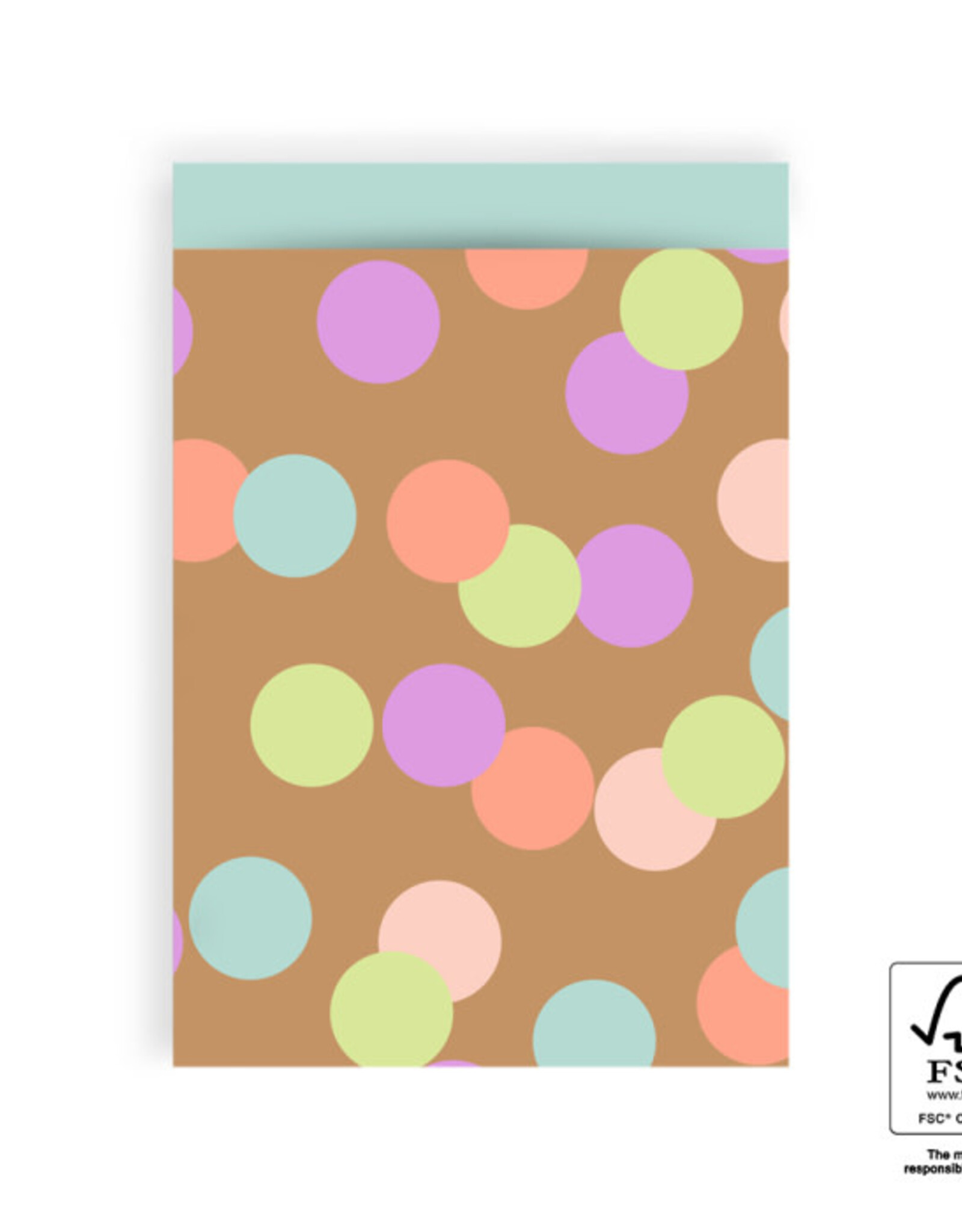 House of Products Cadeauzakje - Big Confetti Camel - Pistache - 17 x 25 cm - per stuk