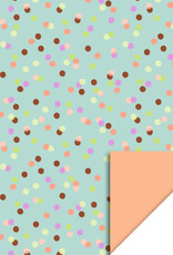 House of Products Cadeauzakje - Party Confetti Pistache - Peach - 7 x 13 cm - per stuk