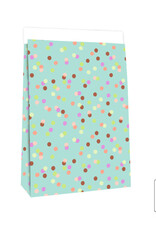 House of Products Blokbodemzak - Party Confetti Pistache - 27 x 15 x 34 cm - per stuk