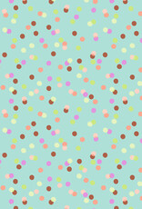 House of Products Blokbodemzak - Party Confetti Pistache - 27 x 15 x 34 cm - per stuk