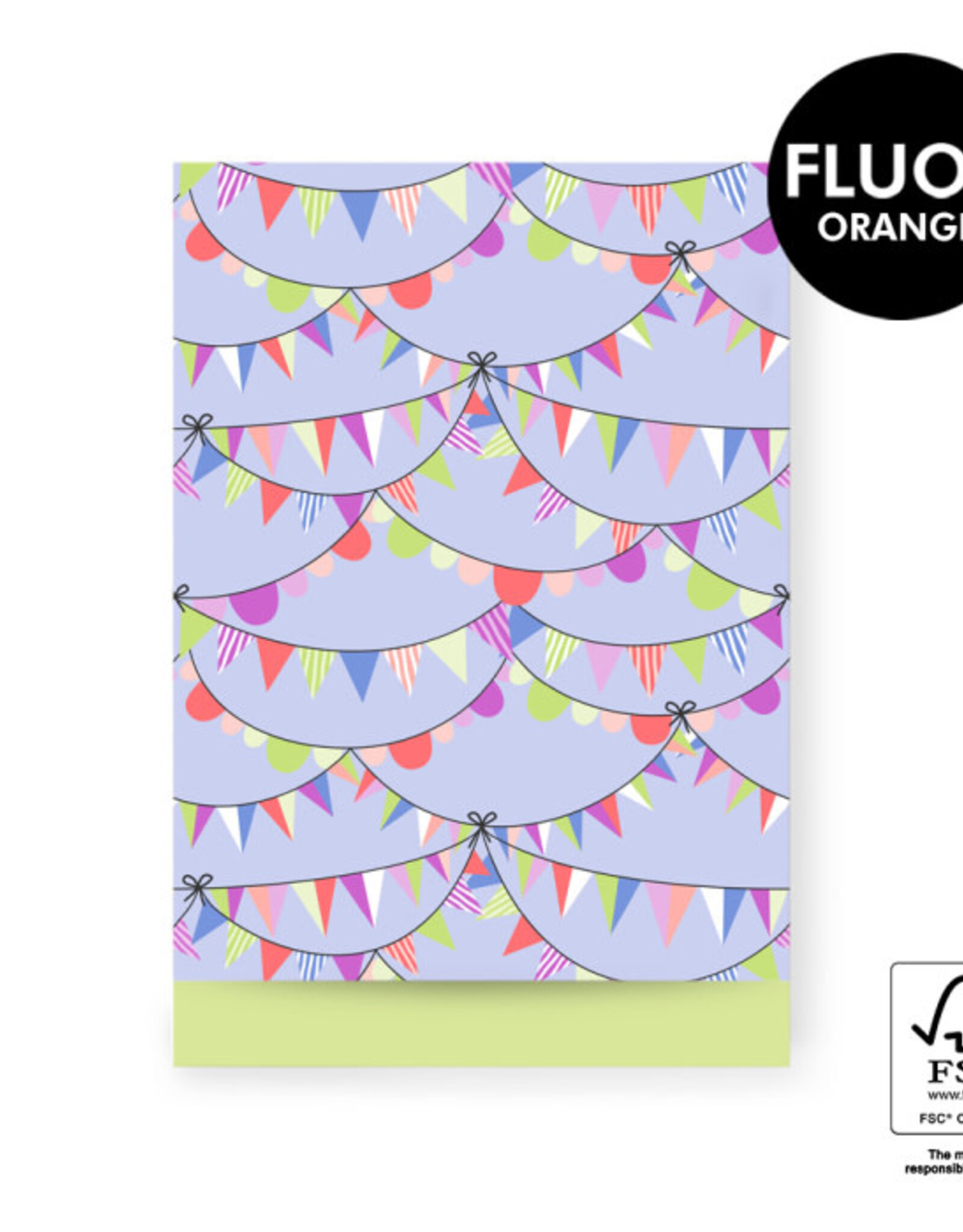 House of Products Cadeauzakje - Party Guirlande Sky - Lime - 17 x 25 cm - per stuk