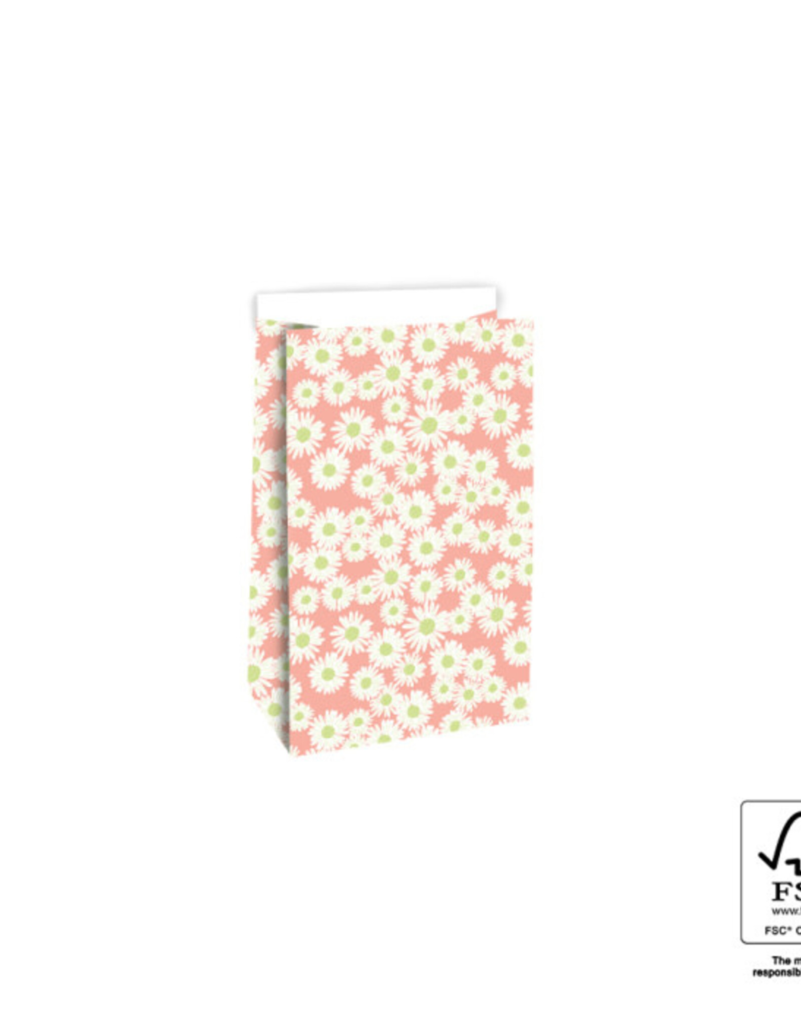 House of Products Blokbodemzak - Daisy Salmon - 12 x 7 x 19 cm - per stuk