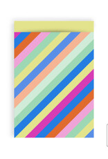 House of Products Cadeauzakje - Multi Stripes Bright - Yellow - 17 x 25 cm - per stuk