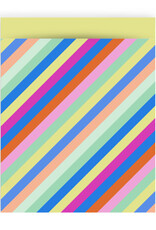 House of Products Cadeauzakje - Multi Stripes Bright - Yellow - 27 x 34 cm - per stuk