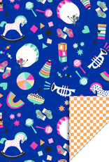 House of Products Cadeauzakje - Toy Story Bright - Check Orange - 17 x 25 cm - per stuk