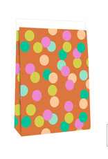 House of Products Blokbodemzak - Big Confetti Deep Orange - 27 x 15 x 34 cm - per stuk