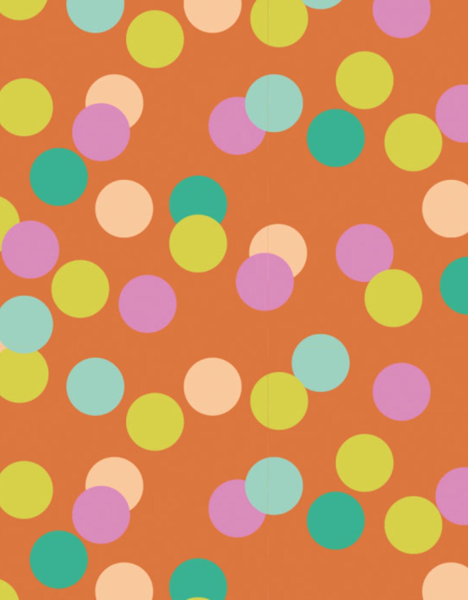 House of Products Blokbodemzak - Big Confetti Deep Orange - 27 x 15 x 34 cm - per stuk