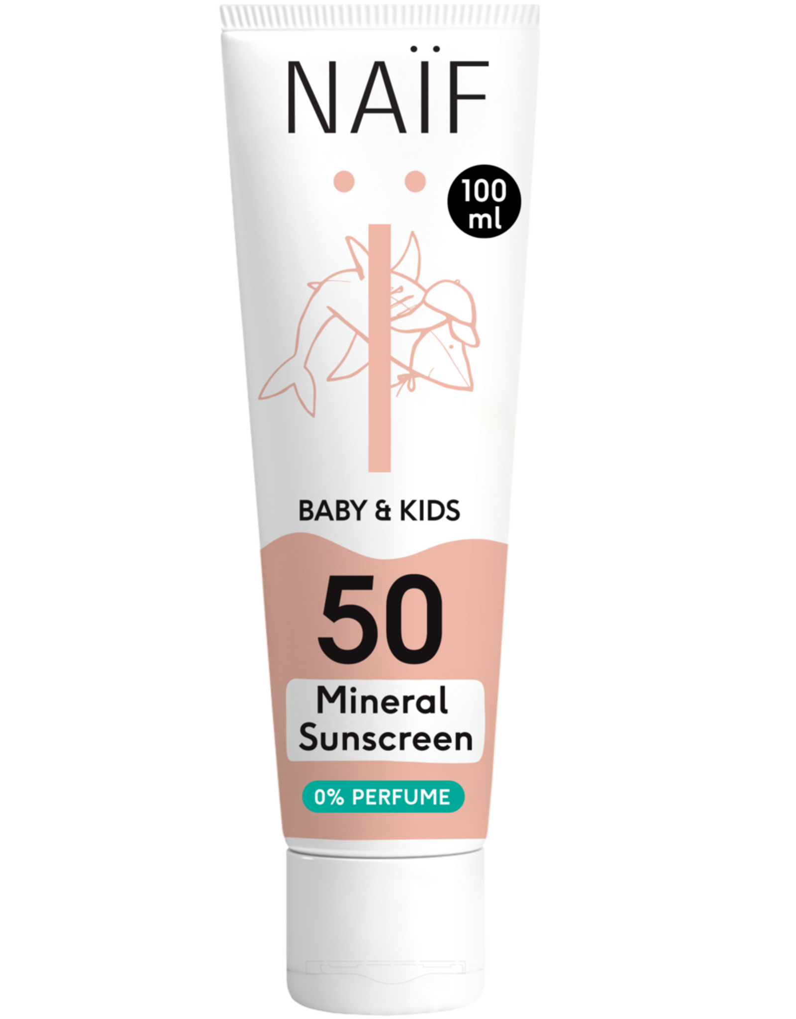 Naïf Naïf Mineral Sunscreen 0% perfume for Baby & Kids SPF50 100ML