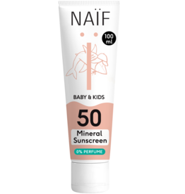Naïf Naïf Mineral Sunscreen 0% perfume for Baby & Kids SPF50 100ML