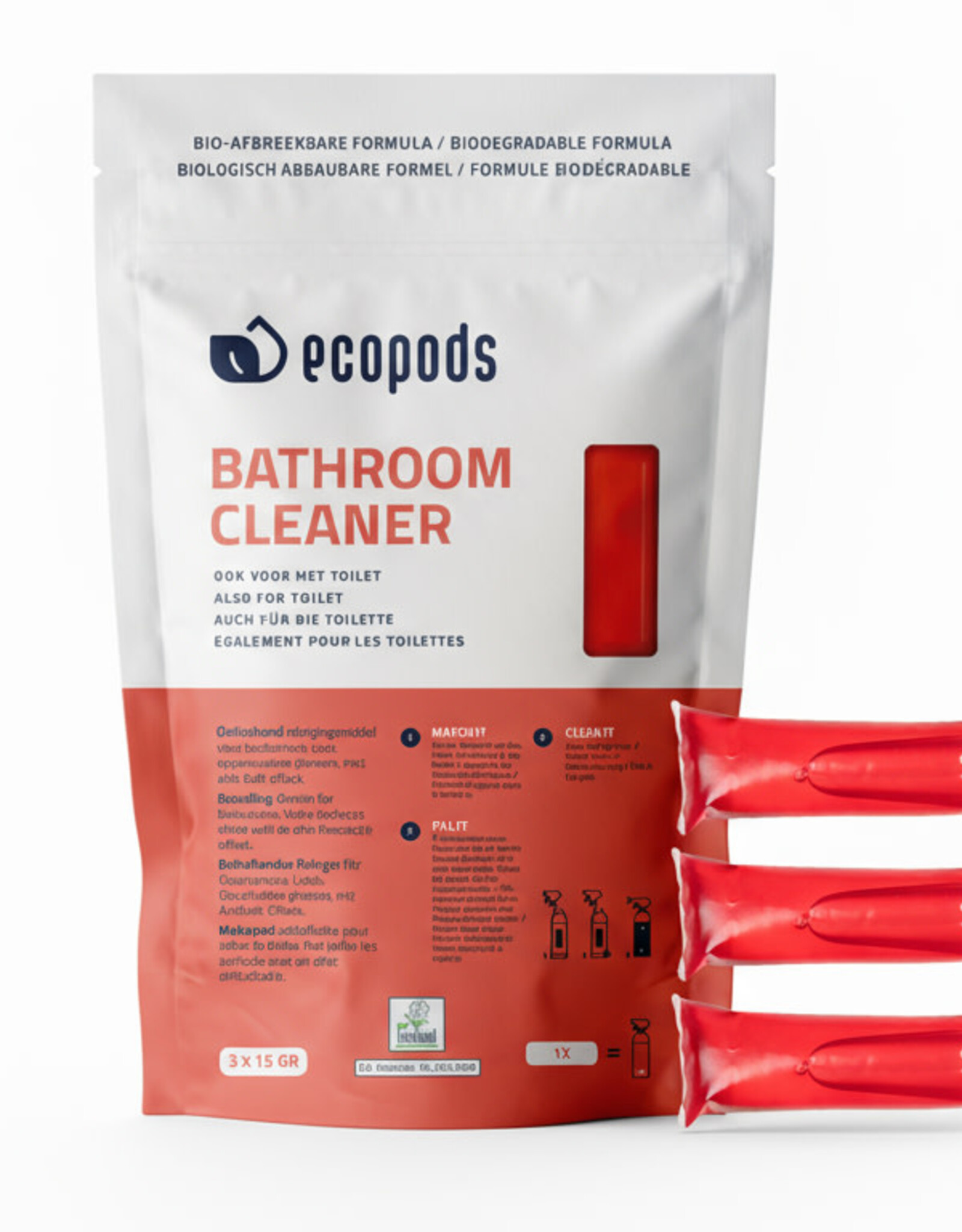 Ecopods Ecopods - rode pods sanireiniger 3 stuks
