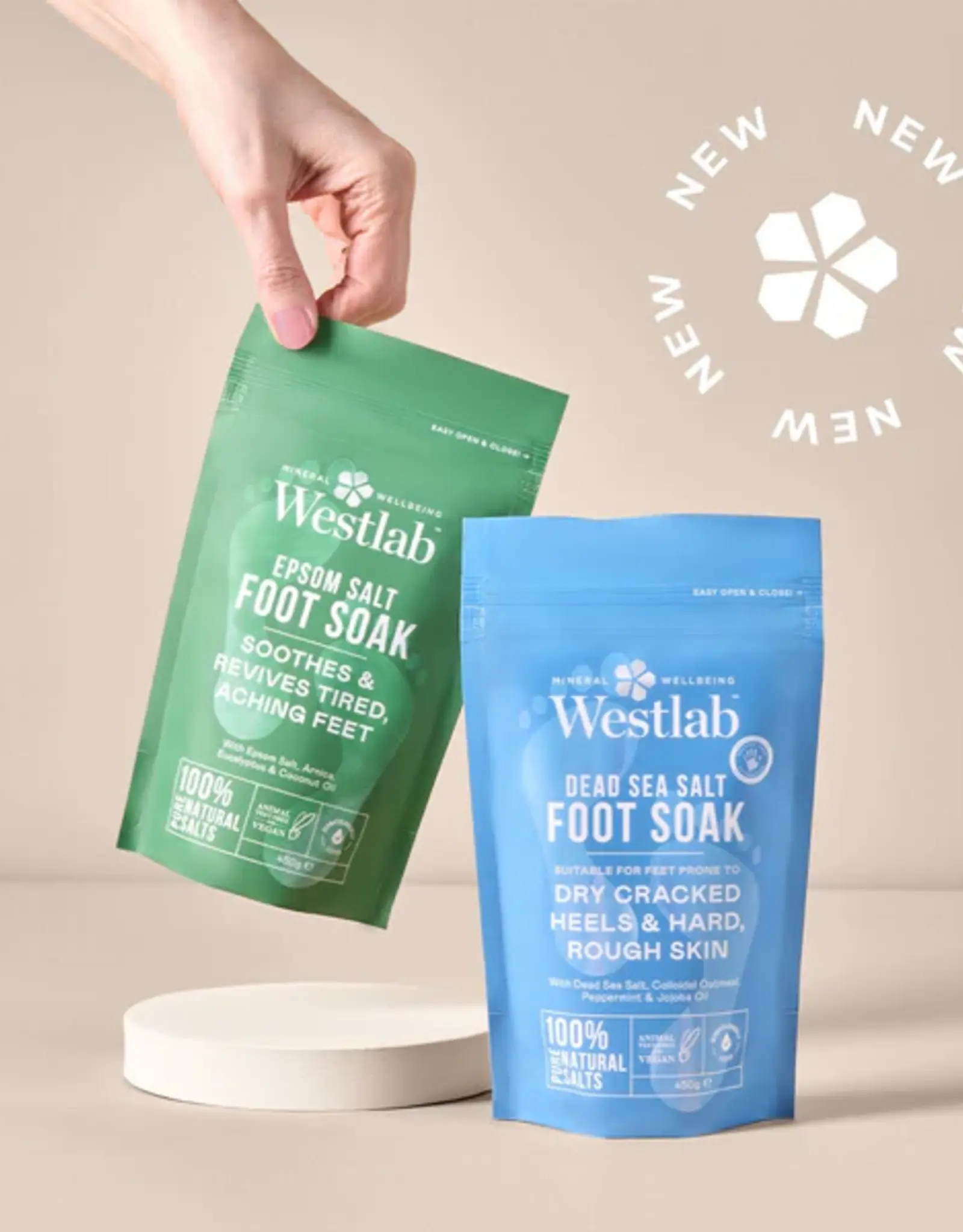 Westlab Westlab Foot soak dode zeezout -herstellend   450g