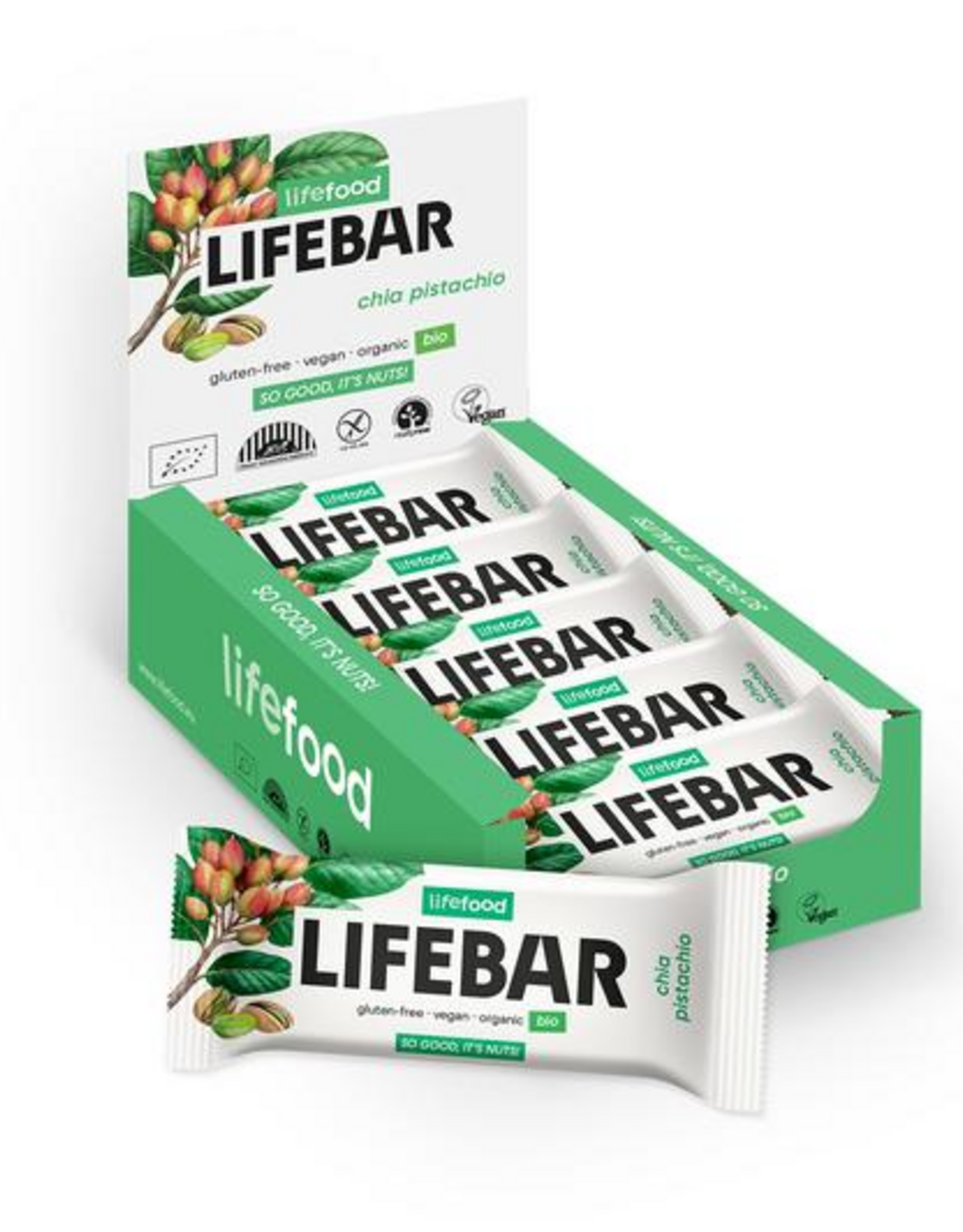 lifefood Lifebar chia pistachio bio raw 40g