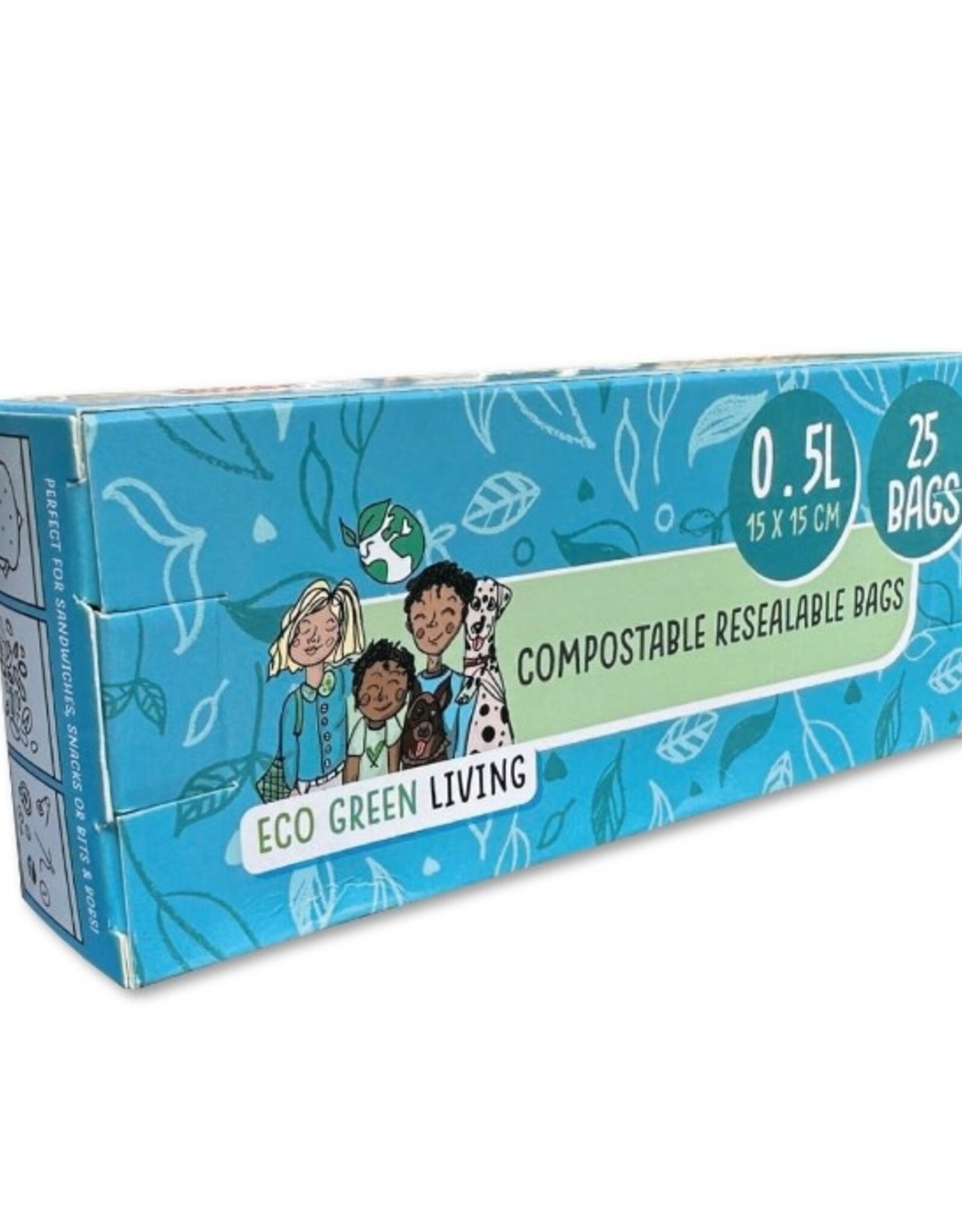 Eco Green Living Composteerbare Hersluitbare Bewaarzakjes 0,5 liter - 15 stuks