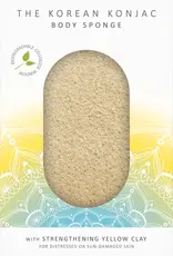 The Konjac Sponge Company The Mandala Yellow Clay Body Sponge