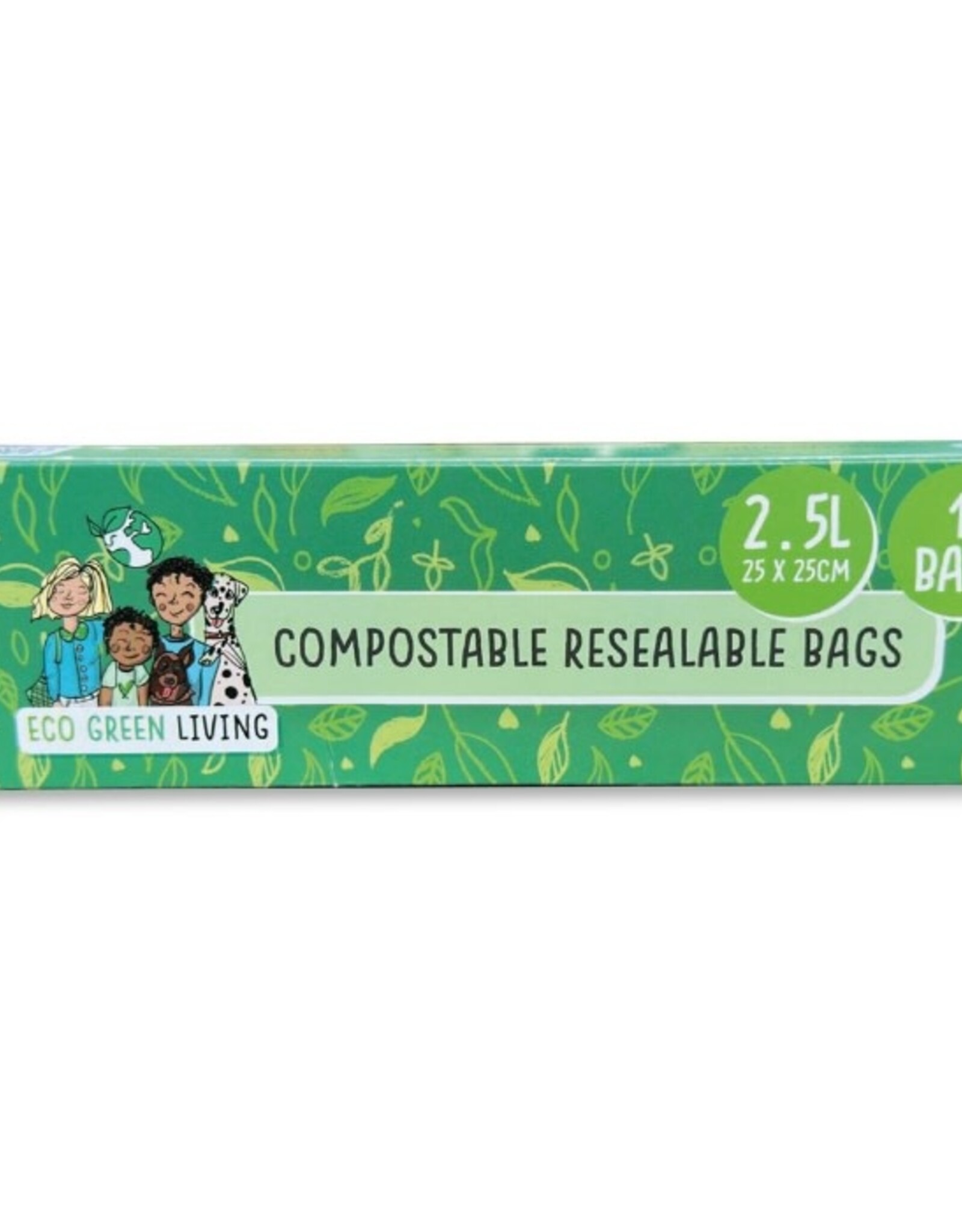 Eco Green Living Composteerbare Hersluitbare Bewaarzakjes 2,5 liter - 15 stuks