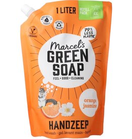 Marcel's Green Soap Marcel's GR Soap Handzeep sinaasappel & jasmijn navulling  - 1000ml