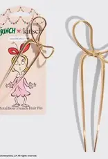 Kitsch The Grinch x Kitsch Gold French Hair Pin with Bow Design