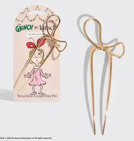 Kitsch The Grinch x Kitsch Gold French Hair Pin with Bow Design