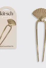 Kitsch Metal Clam Shell French Hair Pin - Gold