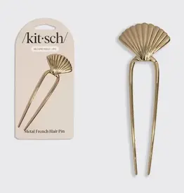 Kitsch Metal Clam Shell French Hair Pin - Gold