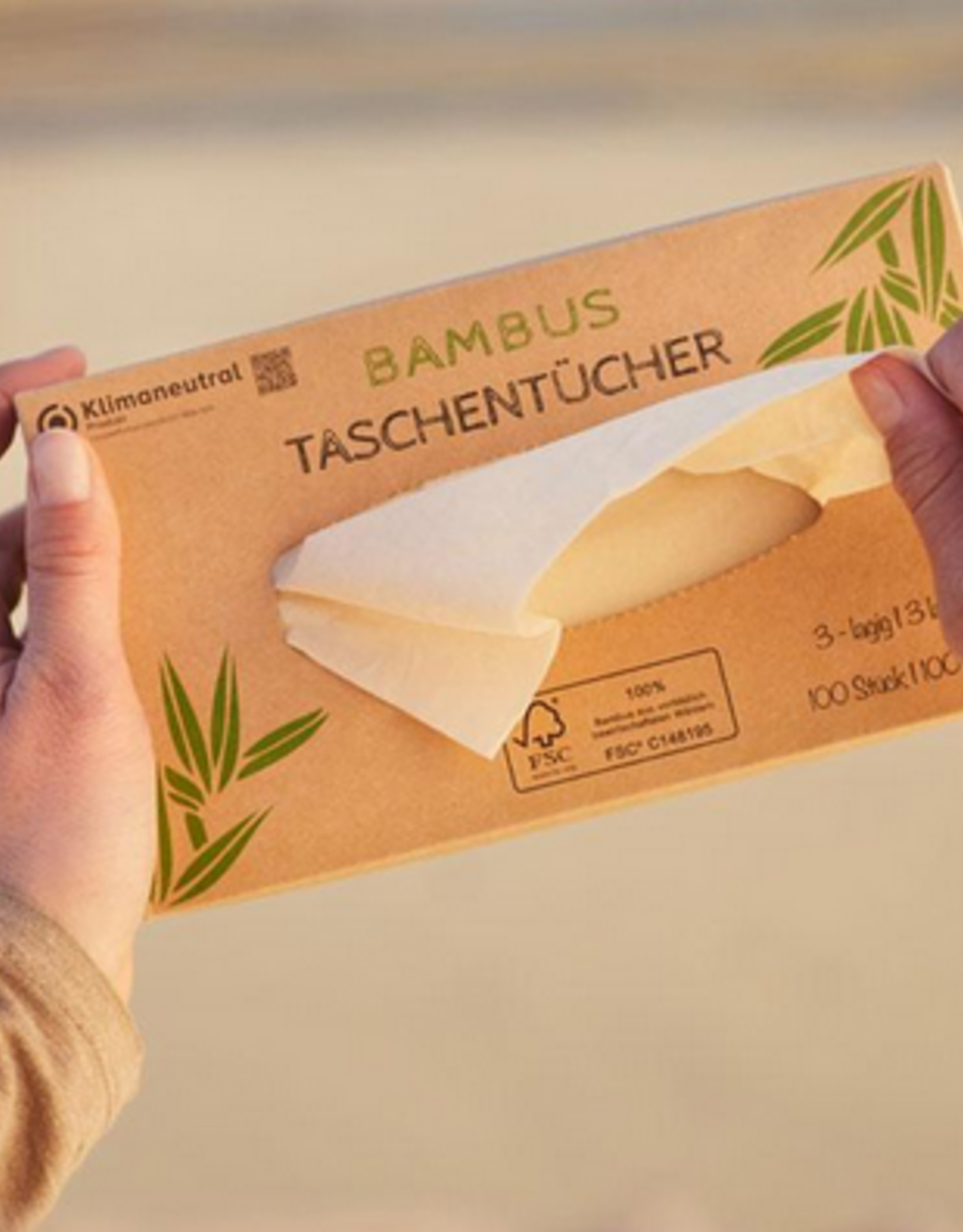 Pandoo Zakdoekjes - 3-laags - Bamboe - 100 stuks