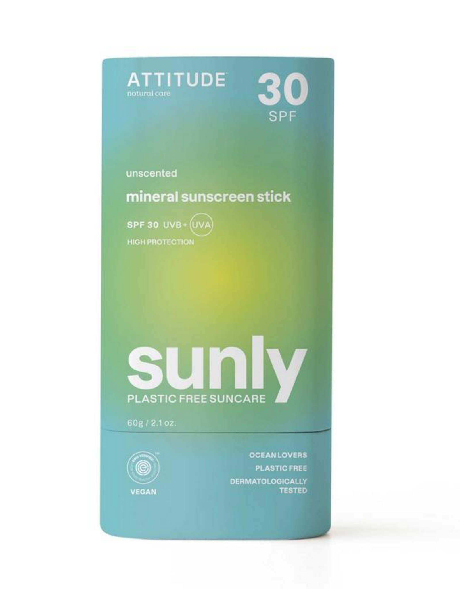 Attitude Sunly zonnebrandstick SPF30 parfumvrij 60g