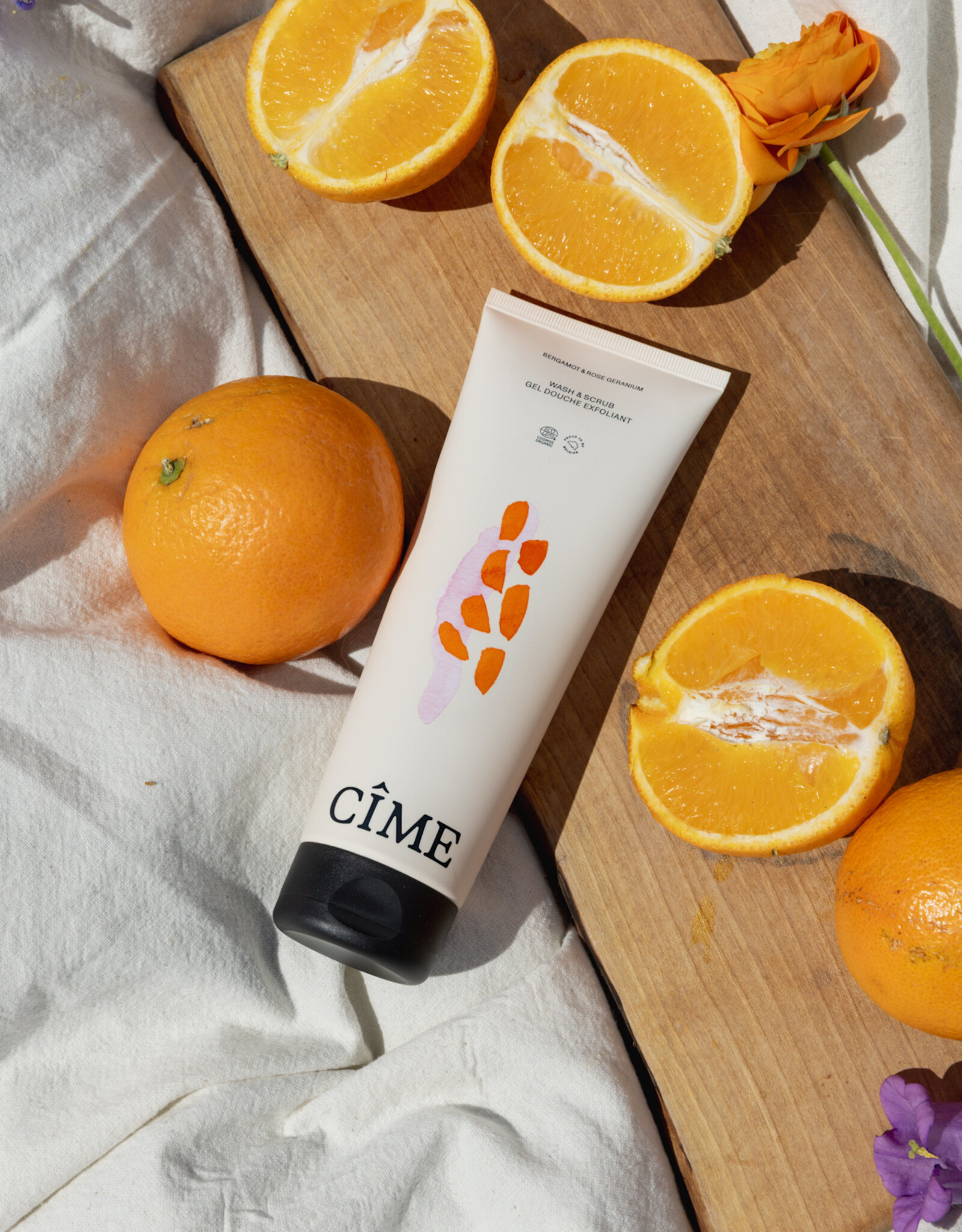 Cime Cime wash & scrub - Bergamot & Rose Geranium - 235ml