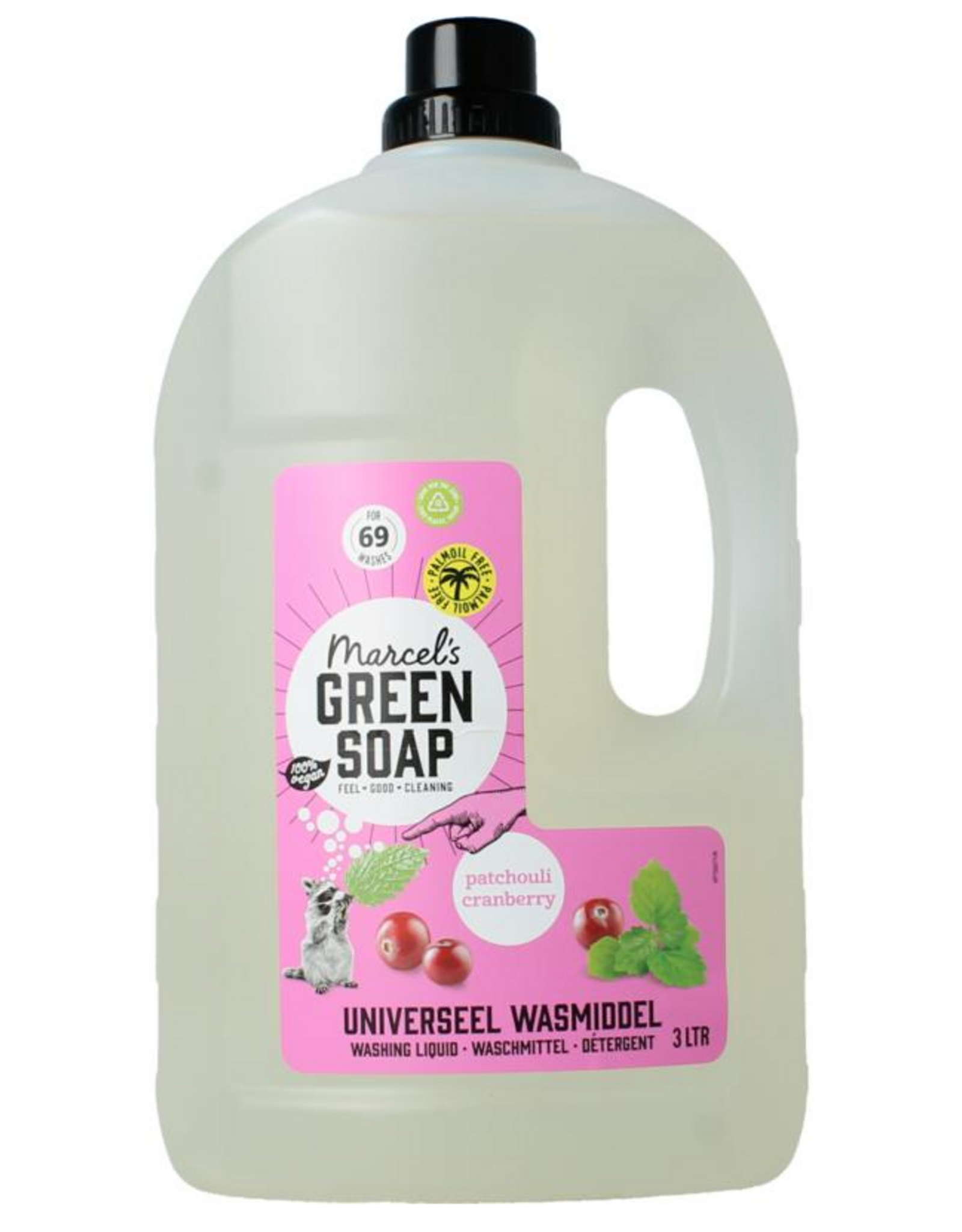 Marcel's Green Soap Wasmiddel universeel patchouli & cranberry 3 liter