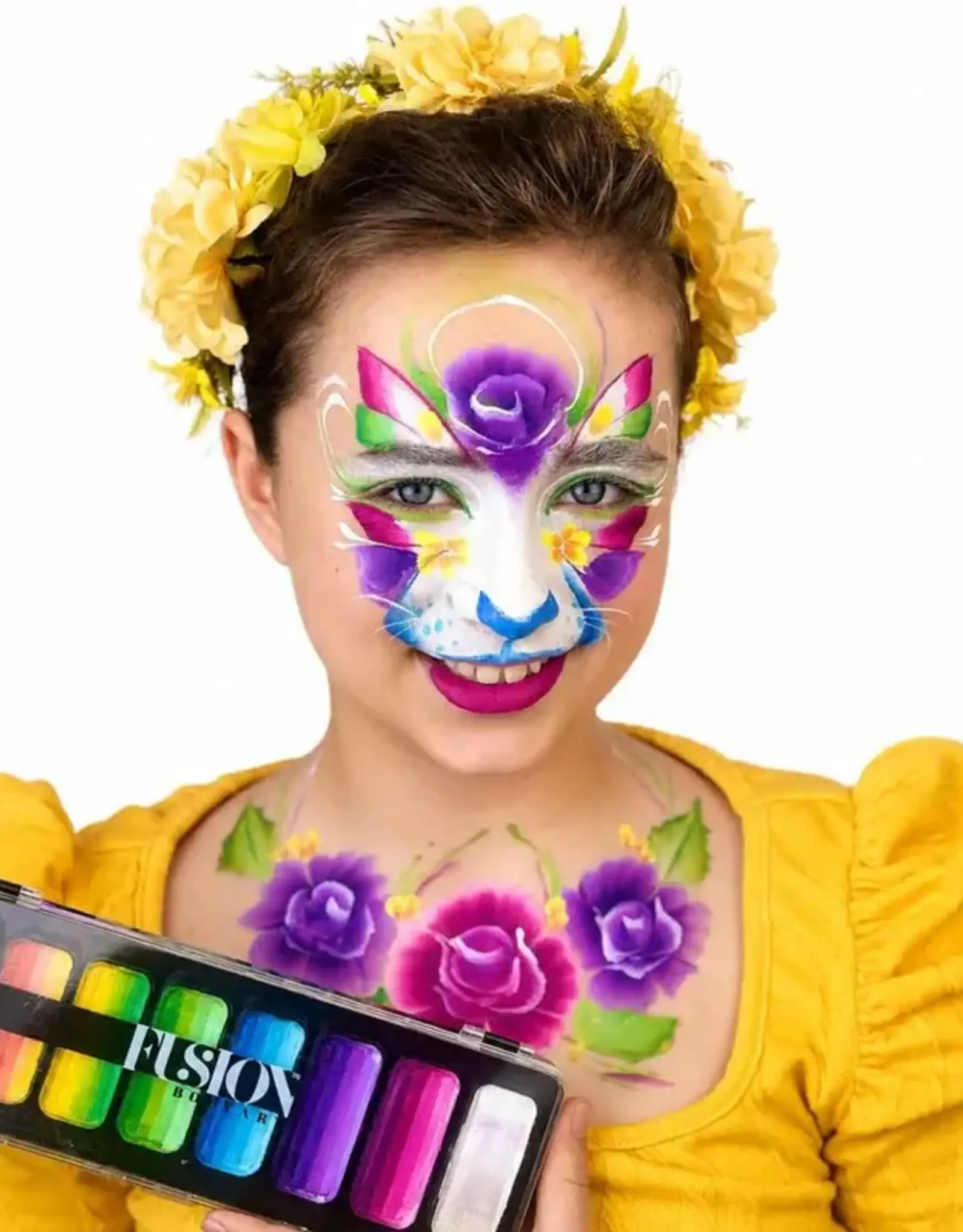 Fusion Fusion Thin Strokes | Rainbow Rush Face Paint Palette - 112g