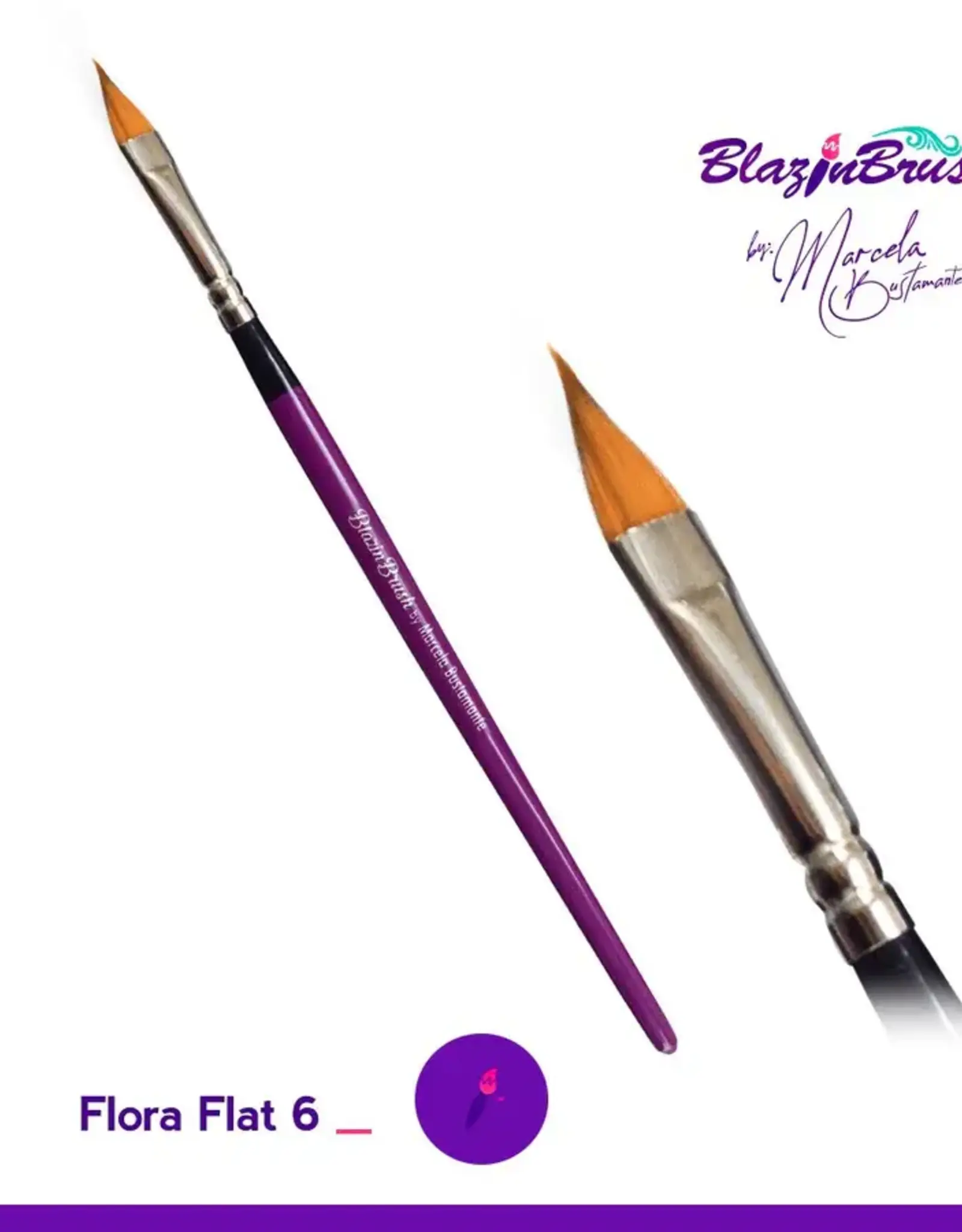 BlazinBrush Blazin Brush by Marcela Bustamante | Flat Pointy | Flora #6