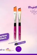 BlazinBrush Blazin Face Painting Brush by Marcela Bustamante | Angled Shader 1/2 Inch