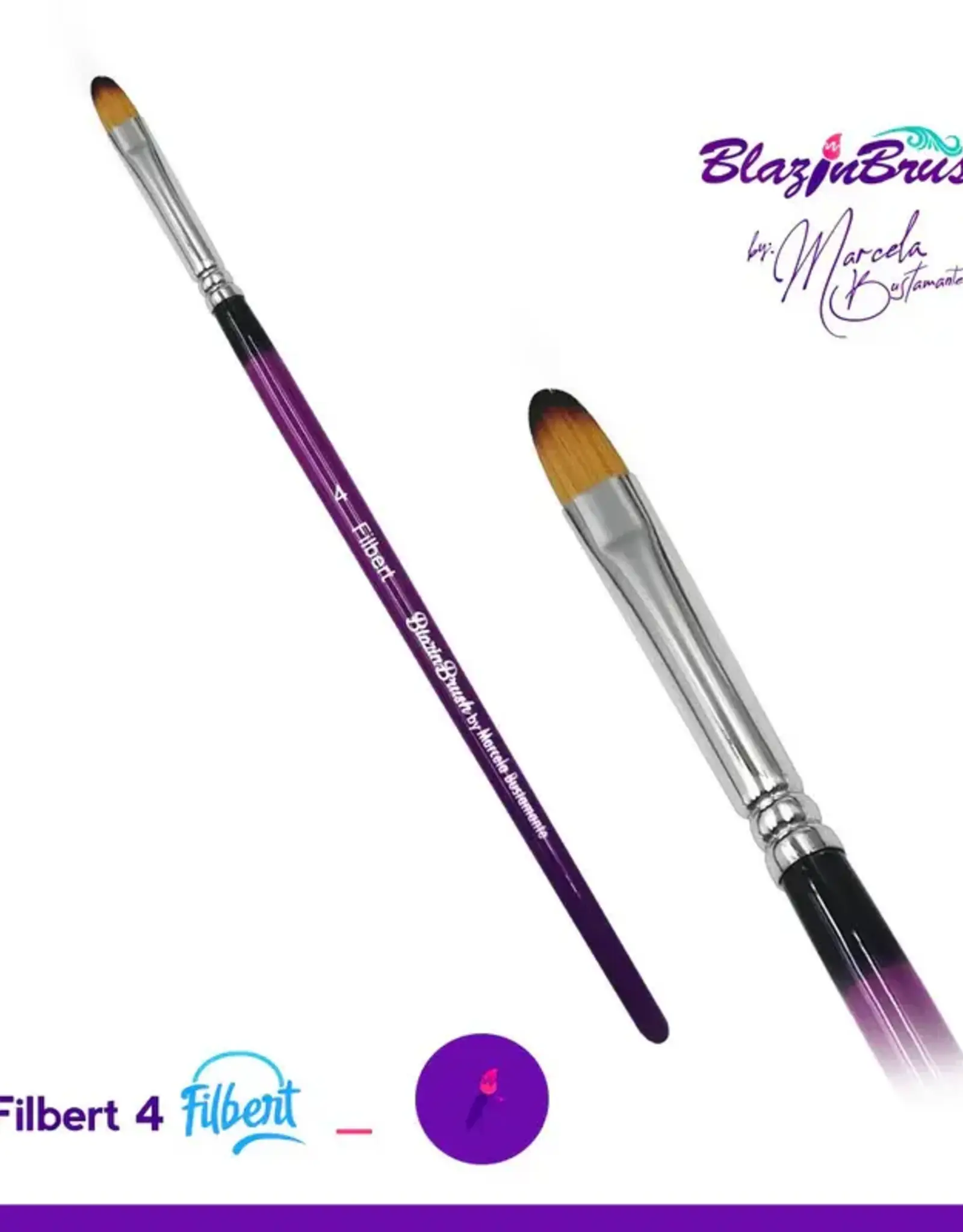 BlazinBrush Blazin Face Painting Brush by Marcela Bustamante | Filbert 4