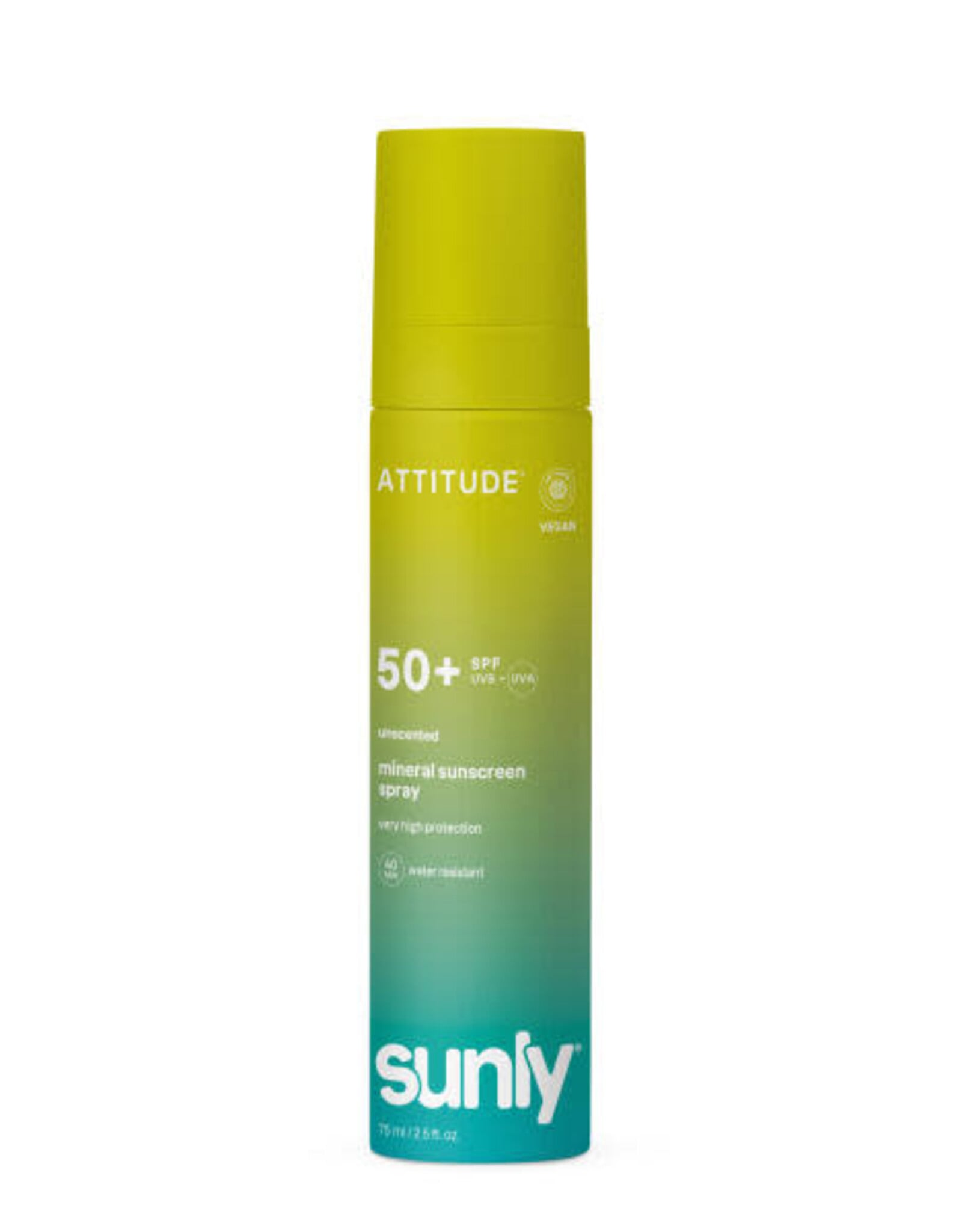 Attitude SUNLY Sunscreen spray SPF50 unscented - 75ml