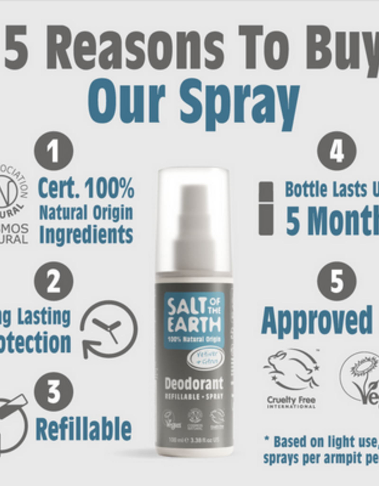 Salt of the Earth Vetiver & Citrus natuurlijke deo spray 100 ml