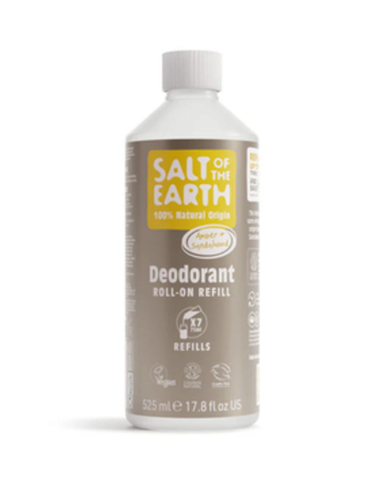 Salt of the Earth Amber + Sandelwood Roll-On Refill Deodorant 525ml