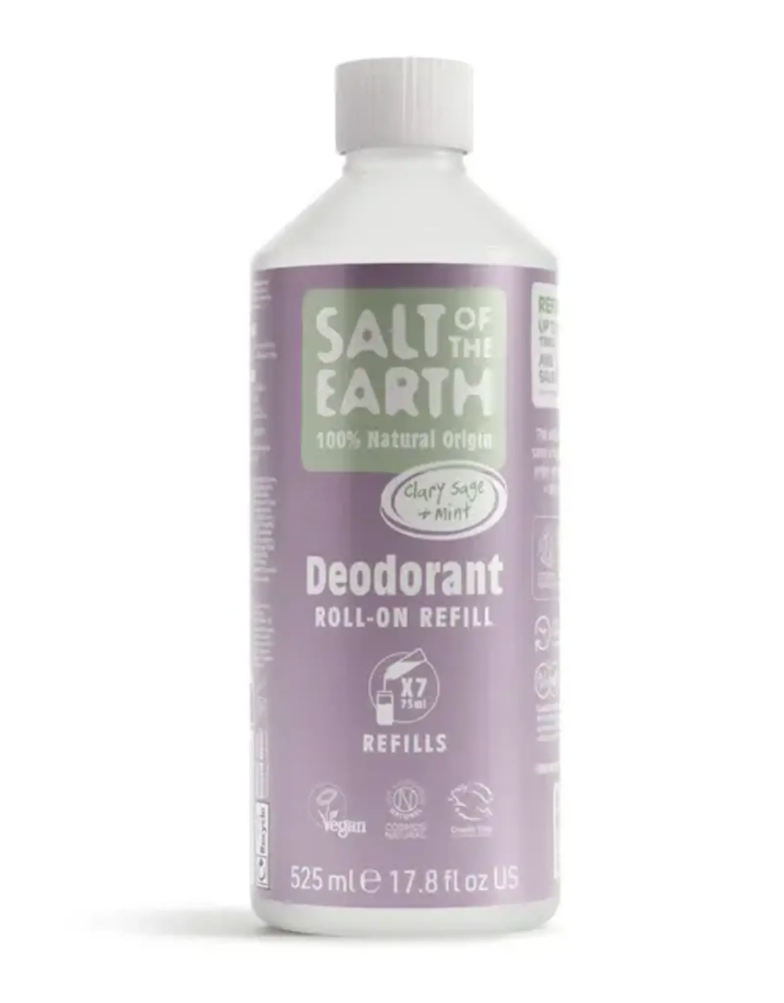 Salt of the Earth Clary sage & Mint Roll-On Refill Deodorant 525ml