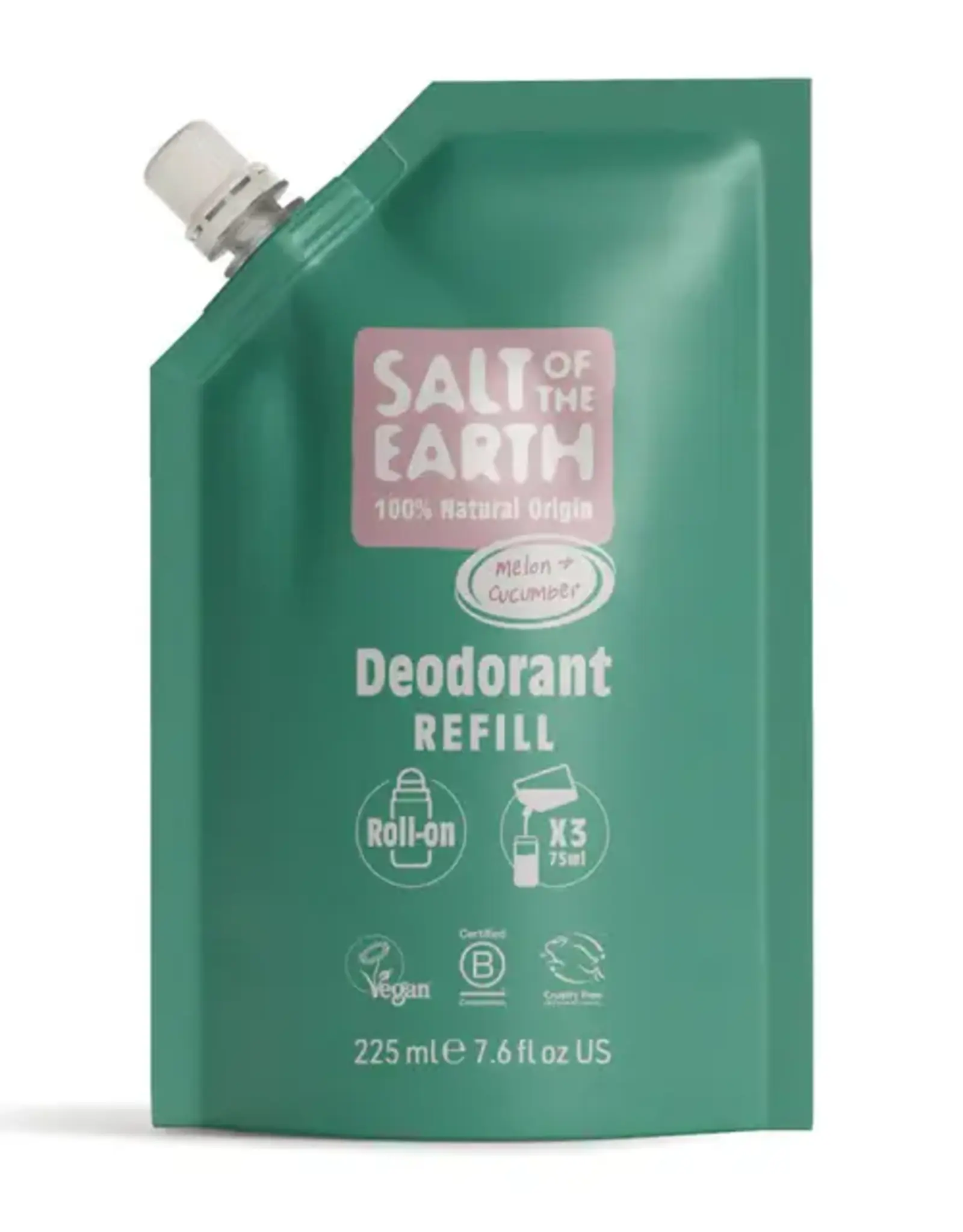 Salt of the Earth Melon & Cucumber Roll-On Refill Deodorant 225ml