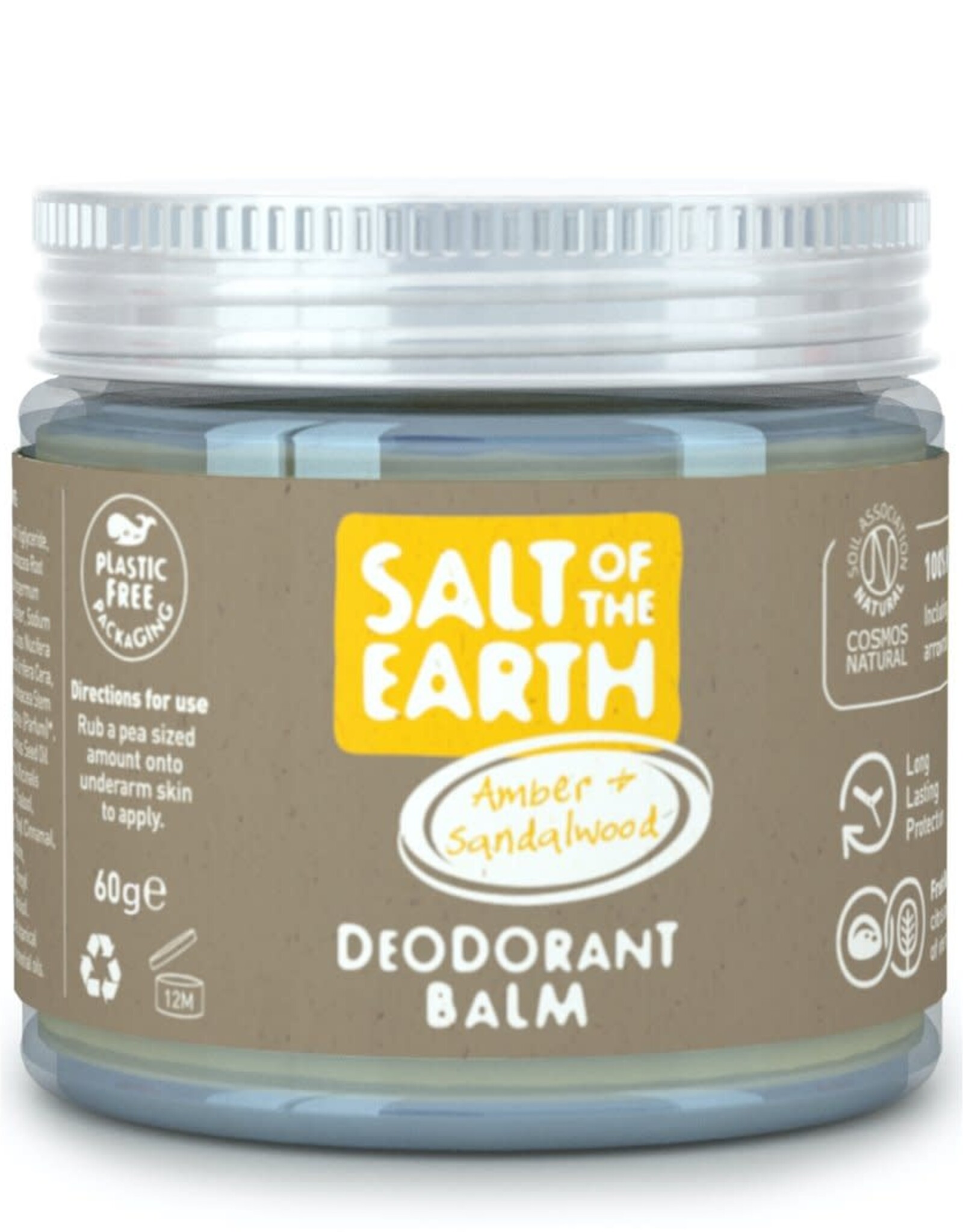 Salt of the Earth Salt of the Earth - Amber & Sandalwood Natural Deodorant Balm - Plastic Free & Aluminium Free 60g