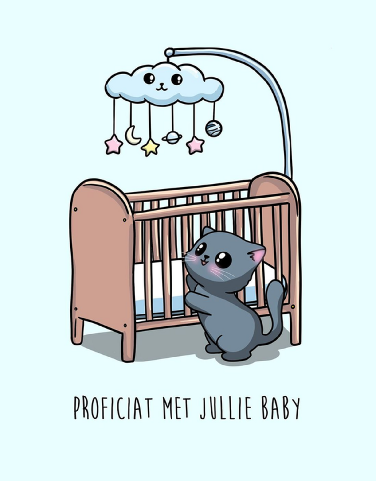 Maanblik Postkaart Proficiat met jullie baby