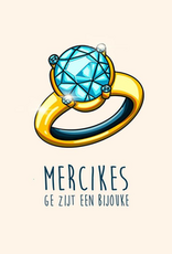 Maanblik Postkaart Merciekes / mercikes gij zijt een bijouke