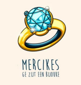 Maanblik Postkaart Merciekes / mercikes gij zijt een bijouke