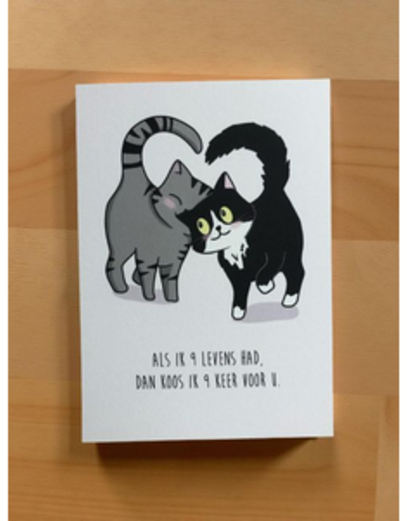 Maanblik Postkaart Als ik 9 levens had dan koos ik 9 keer voor u