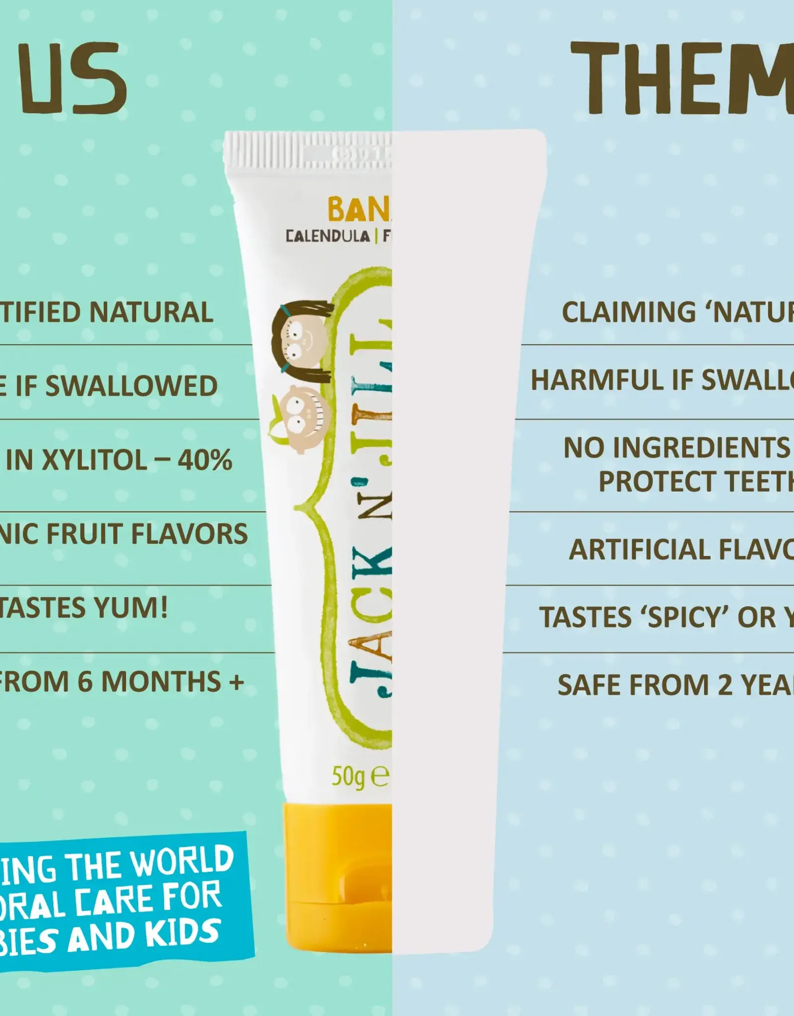 Jack 'n Jill Natural toothpaste banana 50g